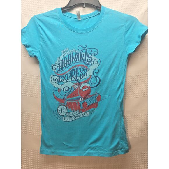 Zuni Shirt Girls Size XL Blue Harry Potter Graphic Short Sleeve Crew Neck 7467 - Picture 1 of 6